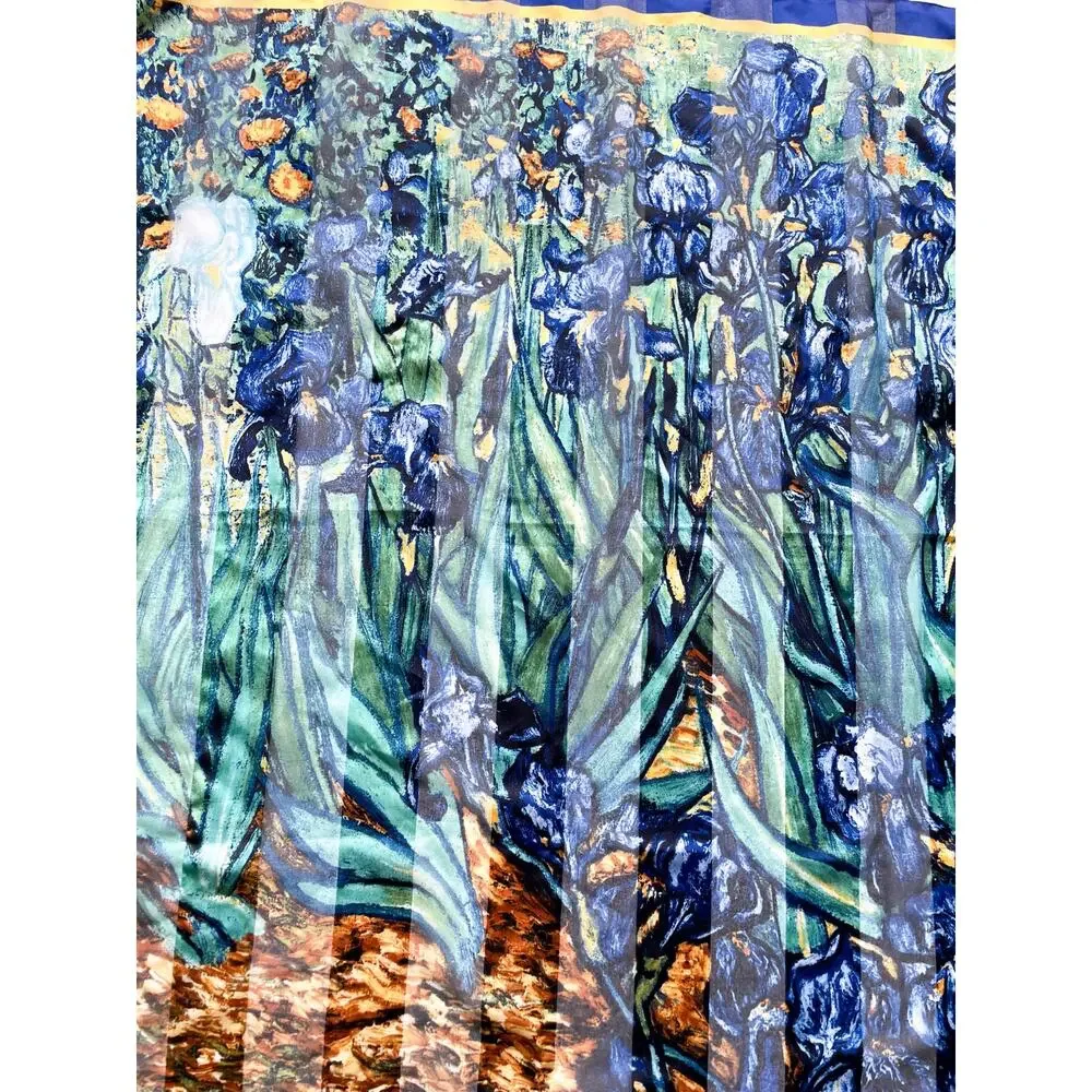 Van Gogh Irises Satin Striped 34